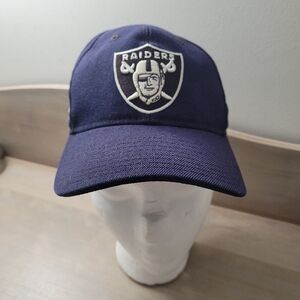 Reebok Oakland Raiders NFL Men's Vintage Adjustable Strap Hat Navy Blue Football